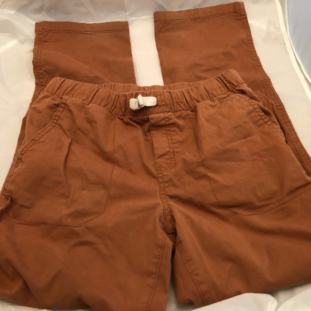 Cat & Jack Kids Rust Brown Elastic-Waist Straight leg pants